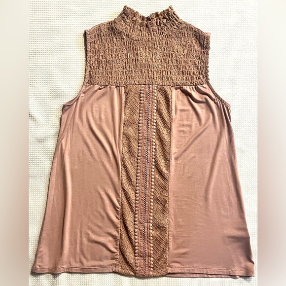 Cable & Gauge Tops - Cable & Gauge Women's Sleeveless Light Blush Pink Tank Top Size Small